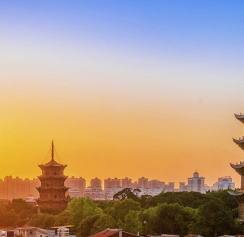 开元寺双塔晚霞